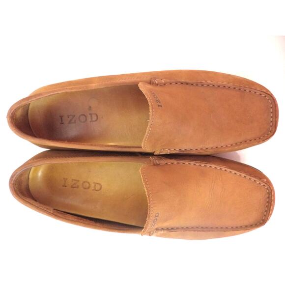 IZOD Apex Mens 11M Brown Leather Loafer Shoe Amazonas Rubber Sole BRAZIL - Picture 7 of 7
